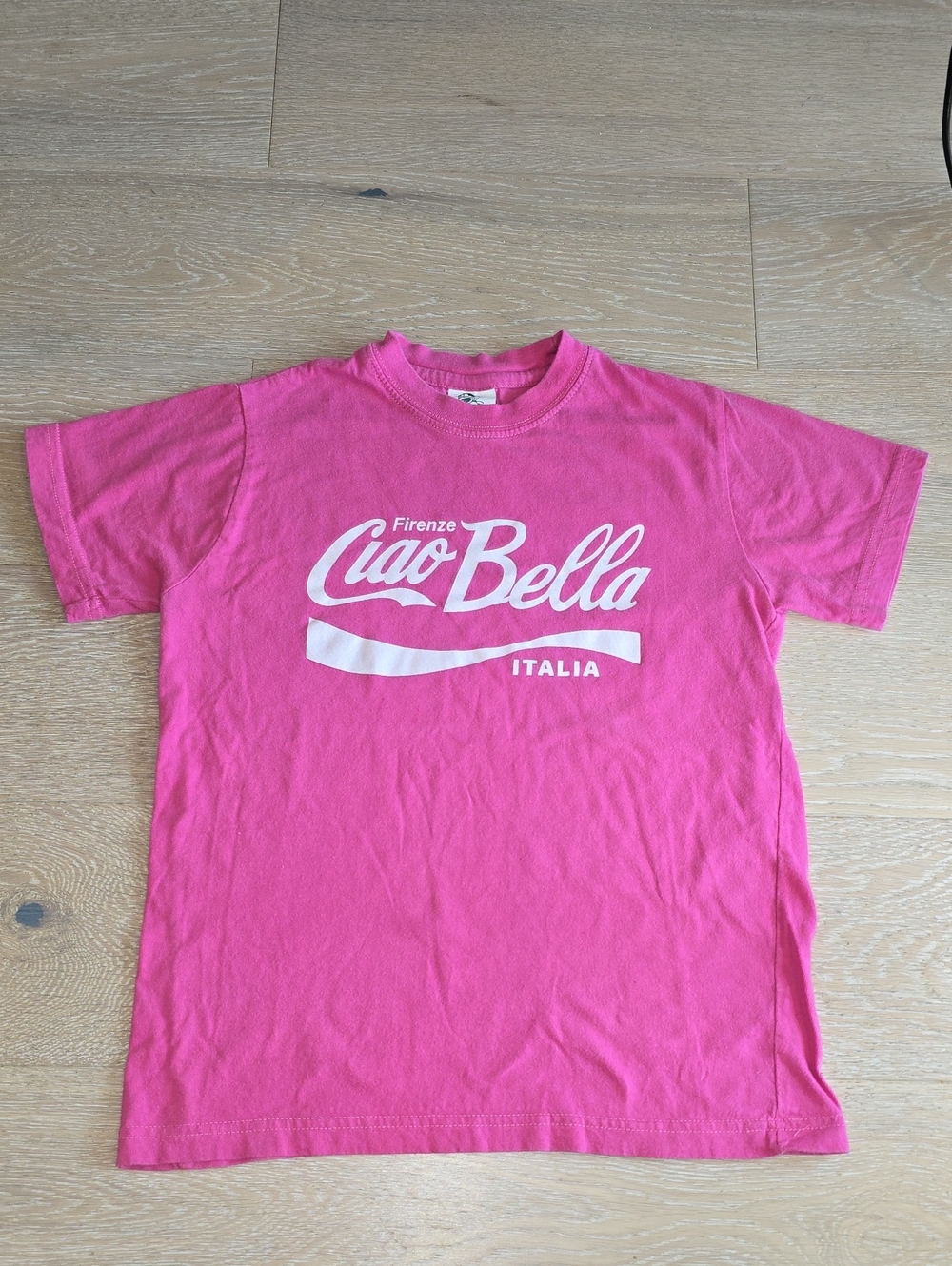 Girls Ciao Bella Firenze Italia Graphic Tee - Pink